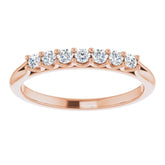 14K Rose 1/5 CTW Natural Diamond Anniversary Band